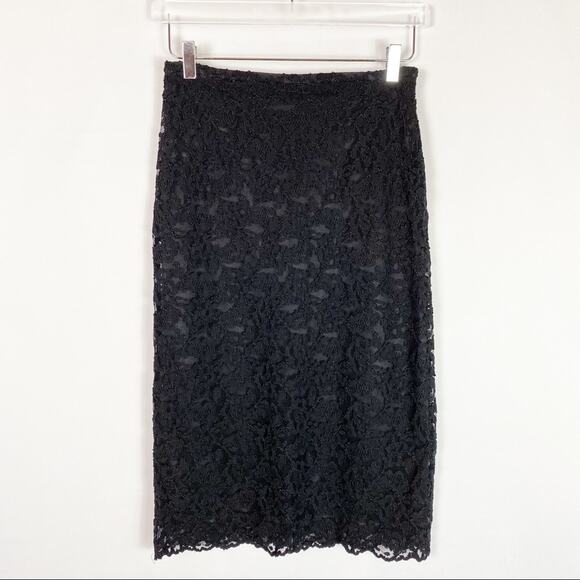 ISABEL de PEDRO BLACK LACE TUBE SKIRT NWT 6 - Picture 6 of 11